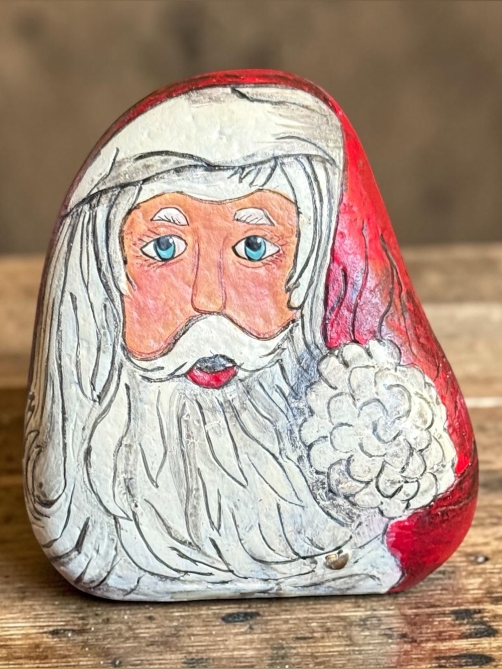 Rare Vintage Sarah's Attic "Little Nick" Santa Claus Stone Figurine!